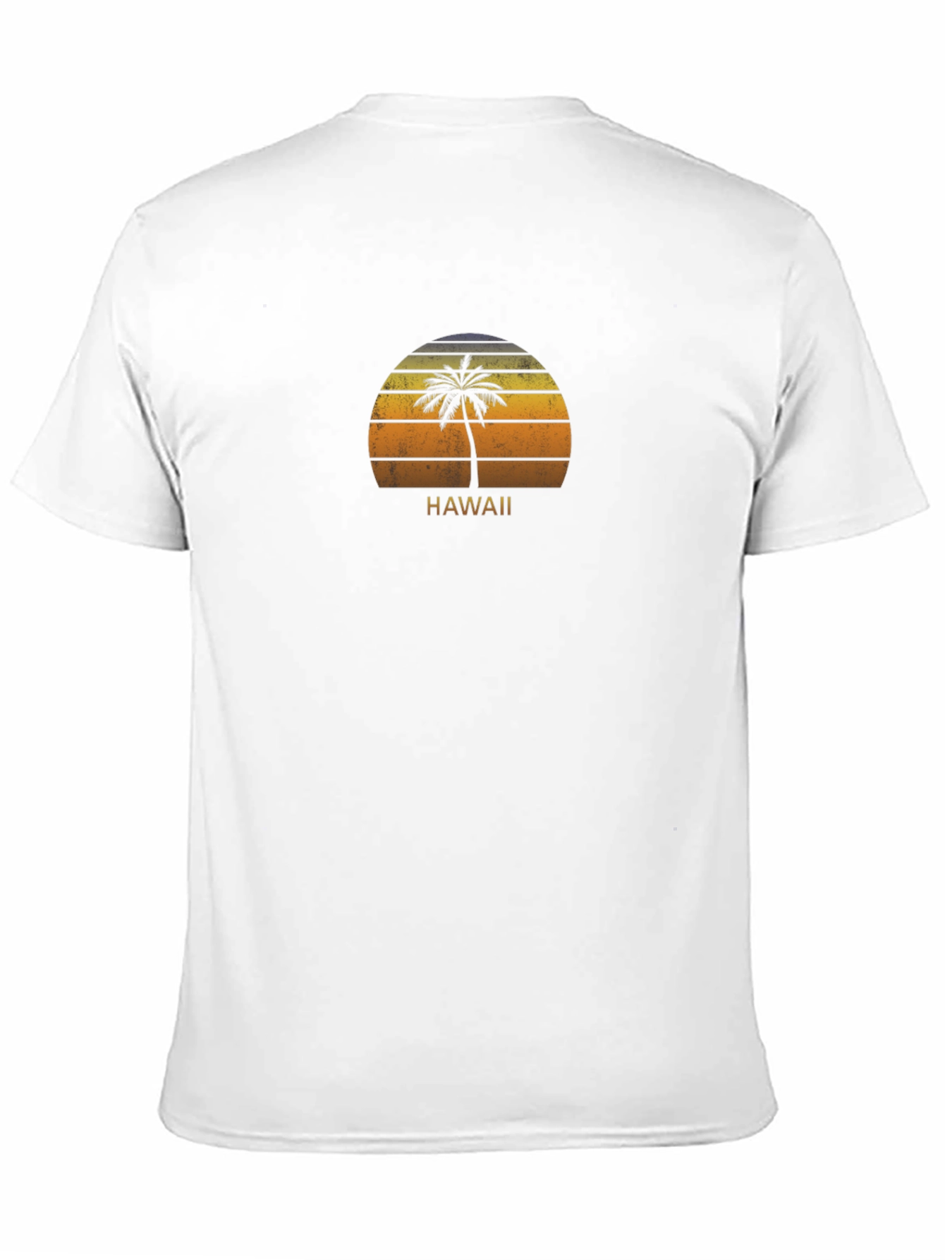 Hawaii Palm Sunset Graphic T-Shirt - Black