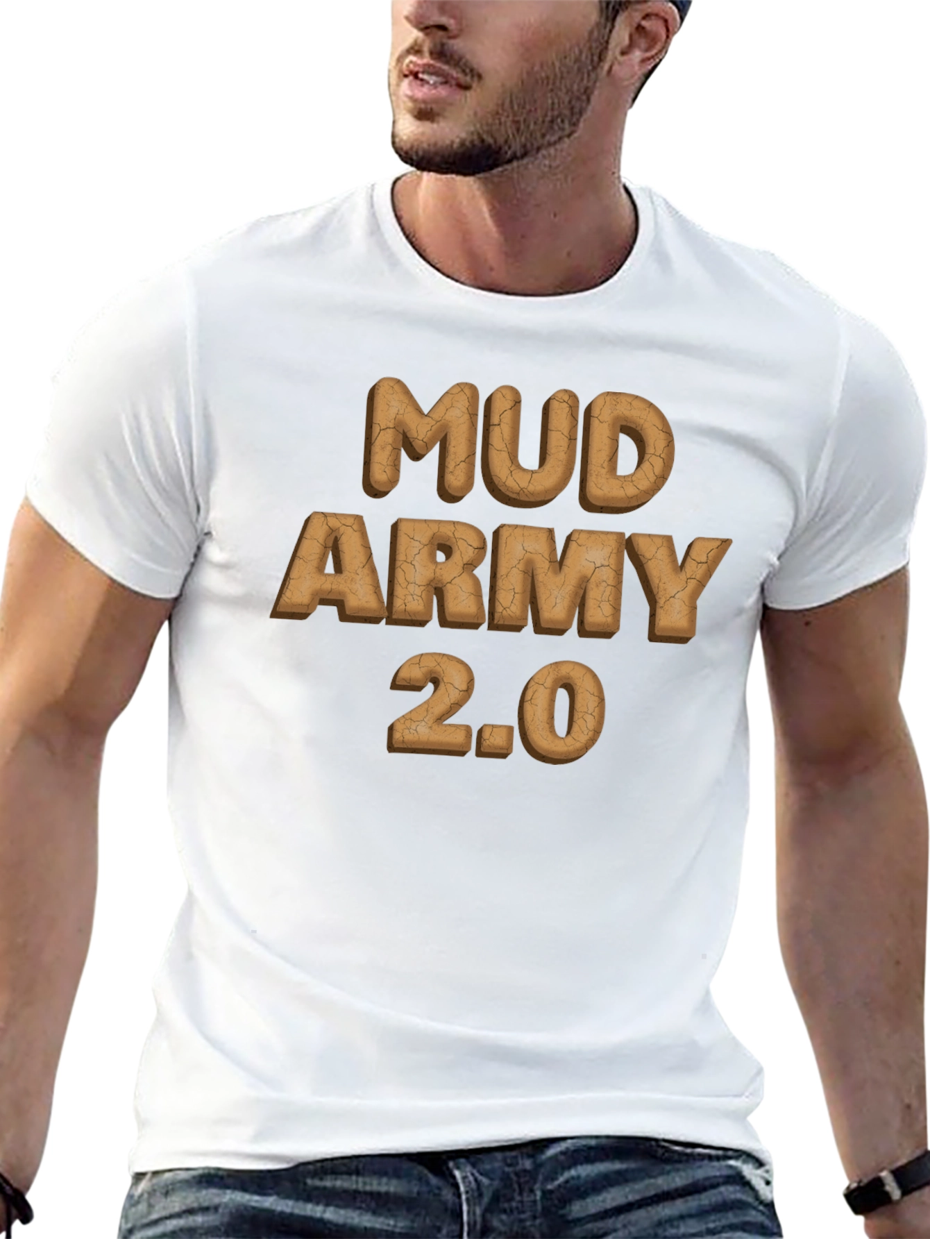 Mud Army 2.0 Black Cotton T-Shirt