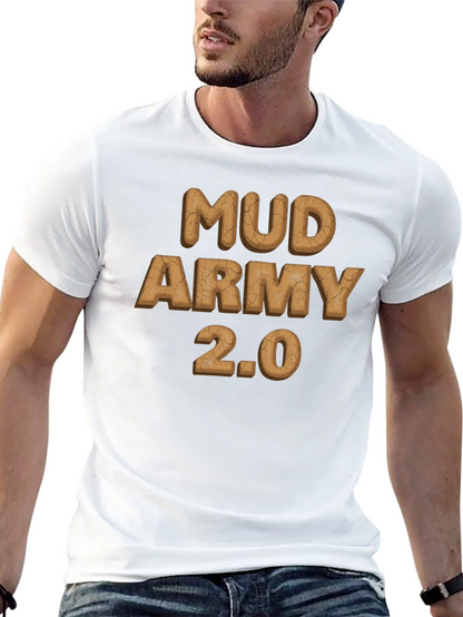 Mud Army 2.0 Black Cotton T-Shirt