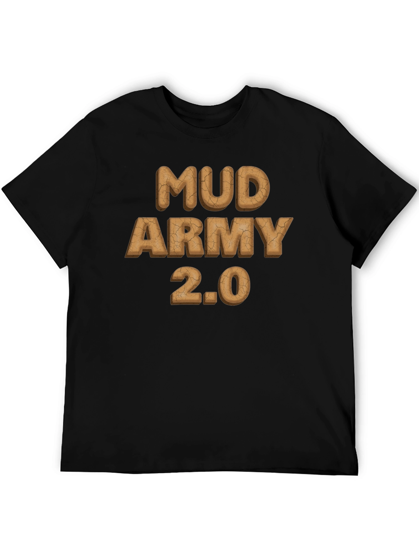 Mud Army 2.0 Black Cotton T-Shirt