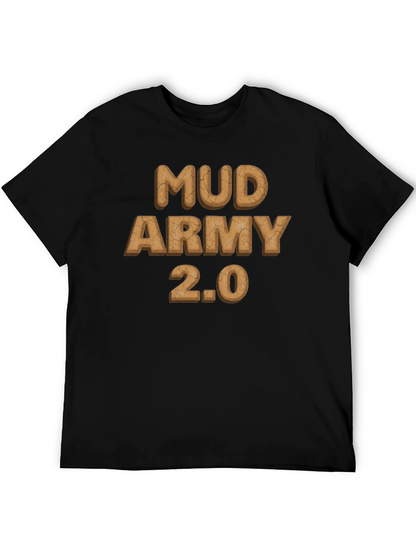 Mud Army 2.0 Black Cotton T-Shirt