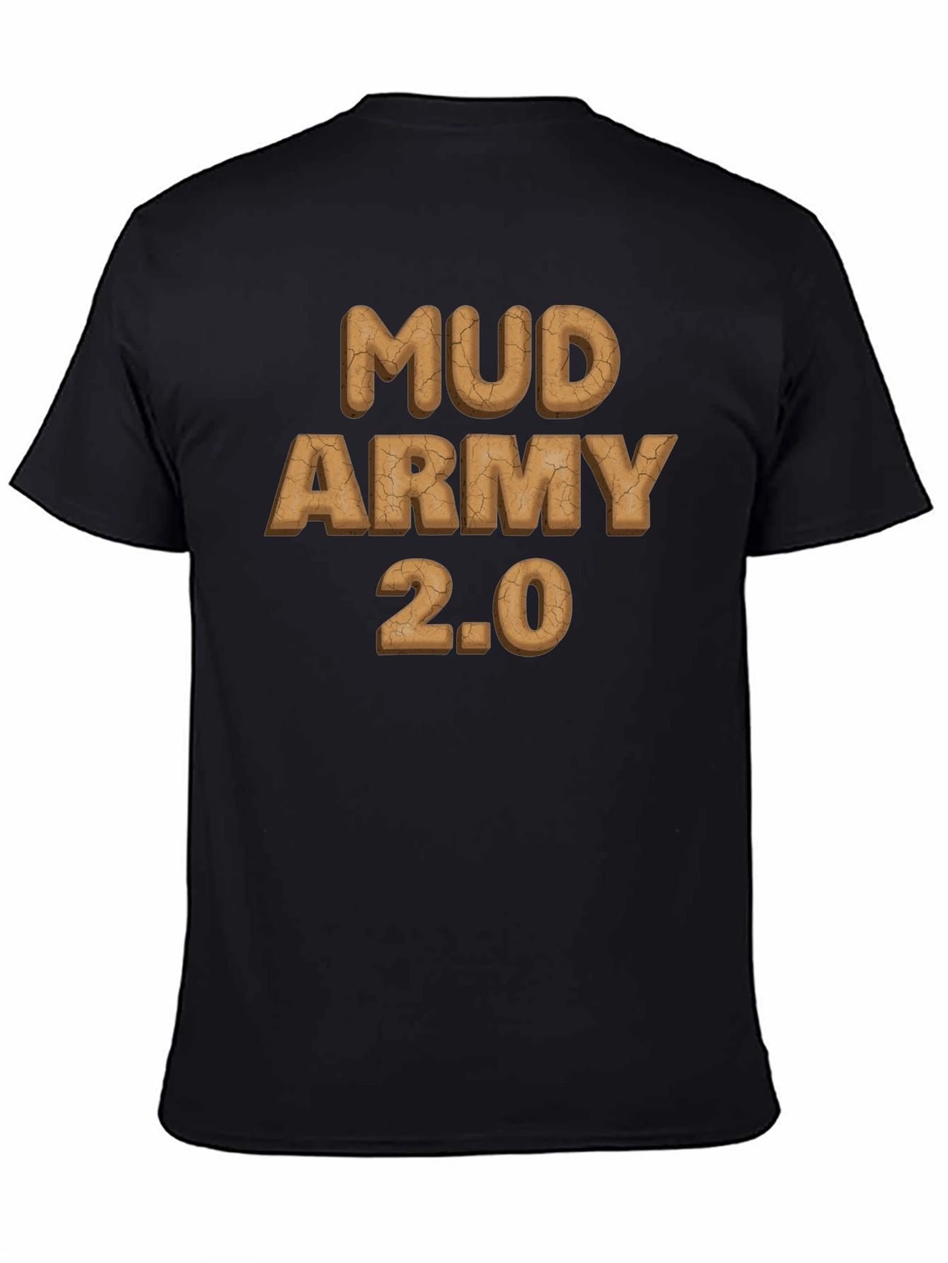 Mud Army 2.0 Black Cotton T-Shirt