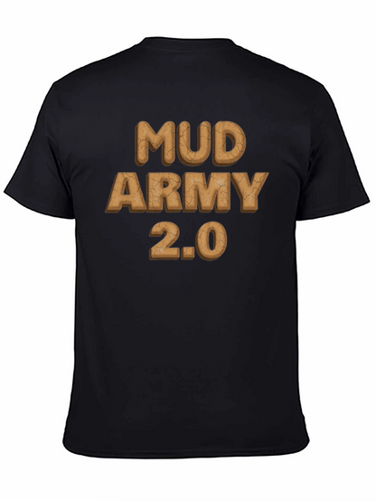 Mud Army 2.0 Black Cotton T-Shirt