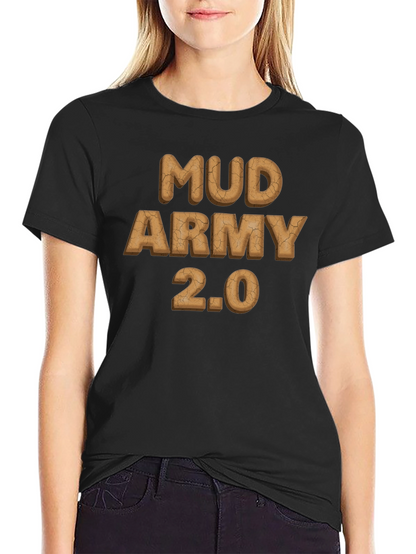 Mud Army 2.0 Black Cotton T-Shirt