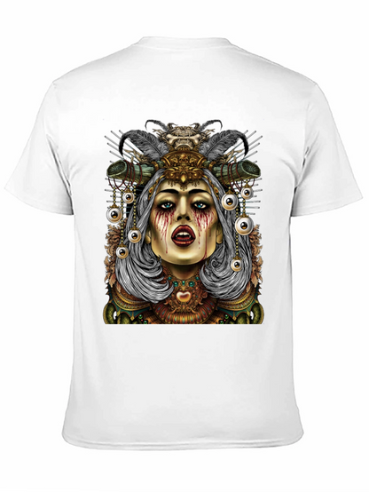 Mystic Witch Graphic Tee - Black Cotton T-Shirt