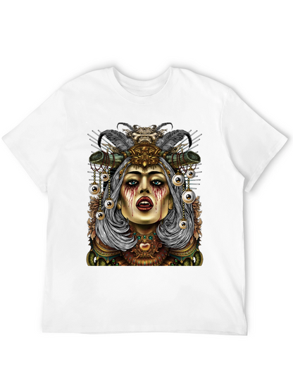 Mystic Witch Graphic Tee - Black Cotton T-Shirt