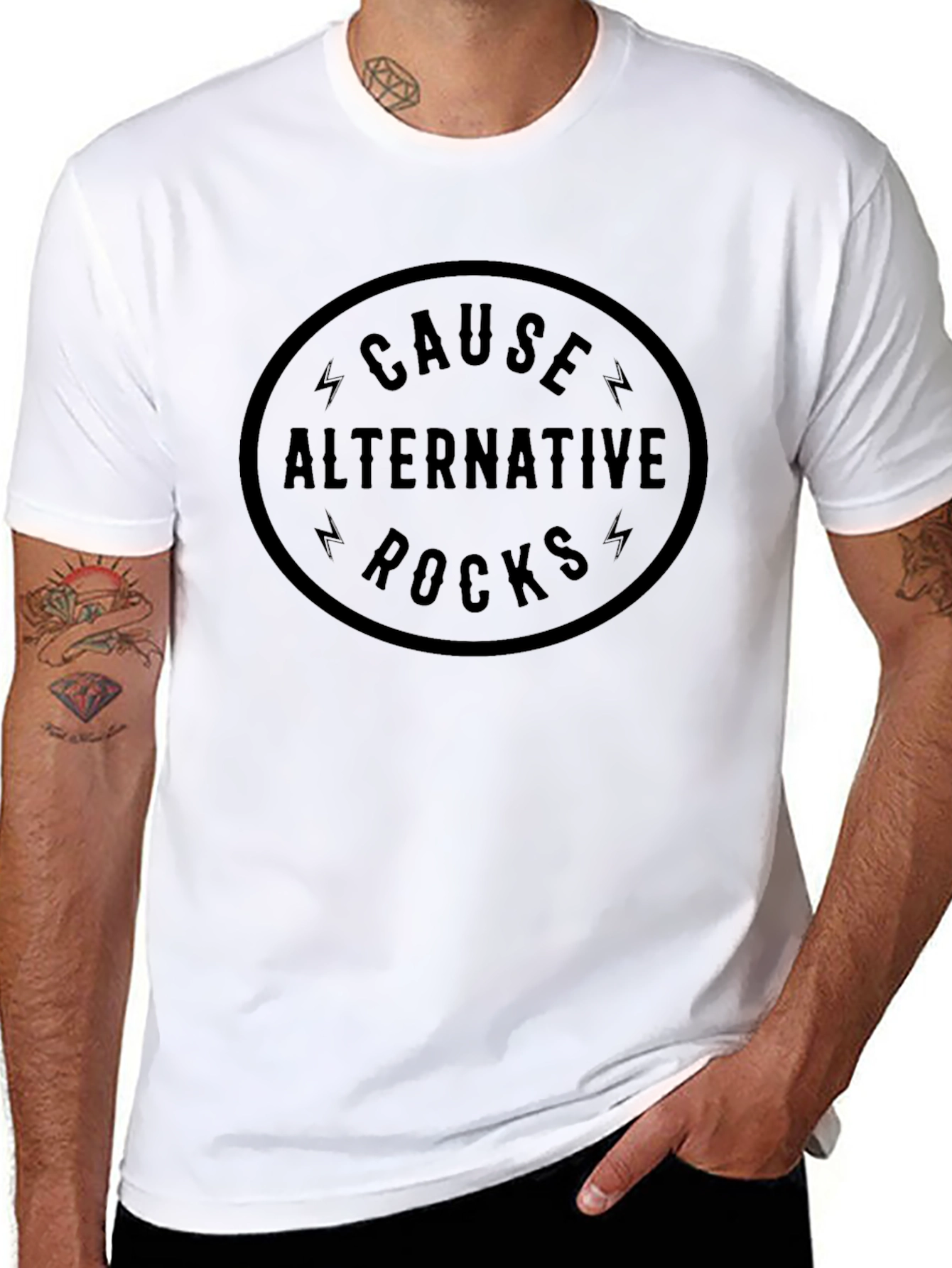 Cause Alternative Rocks Graphic Black Tee