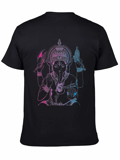 Ganesh Ombre Graphic Tee - Black