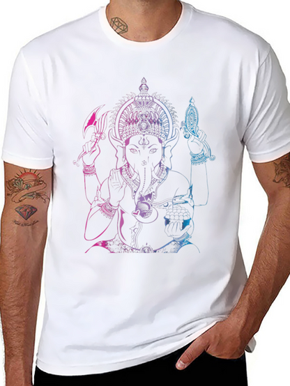 Ganesh Ombre Graphic Tee - Black