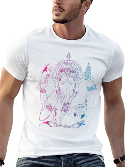 Ganesh Ombre Graphic Tee - Black