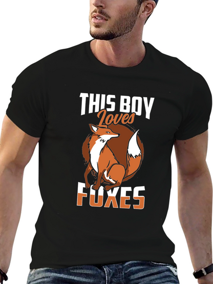 Fox Lover T-Shirt - This Boy Loves Foxes Tee
