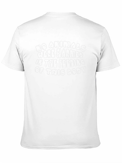 Vegan Statement T-Shirt - No Animals Harmed