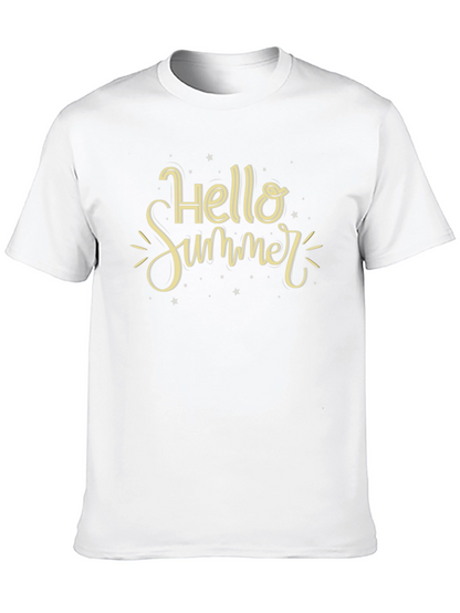 Hello Summer Graphic Tee - Black Cotton
