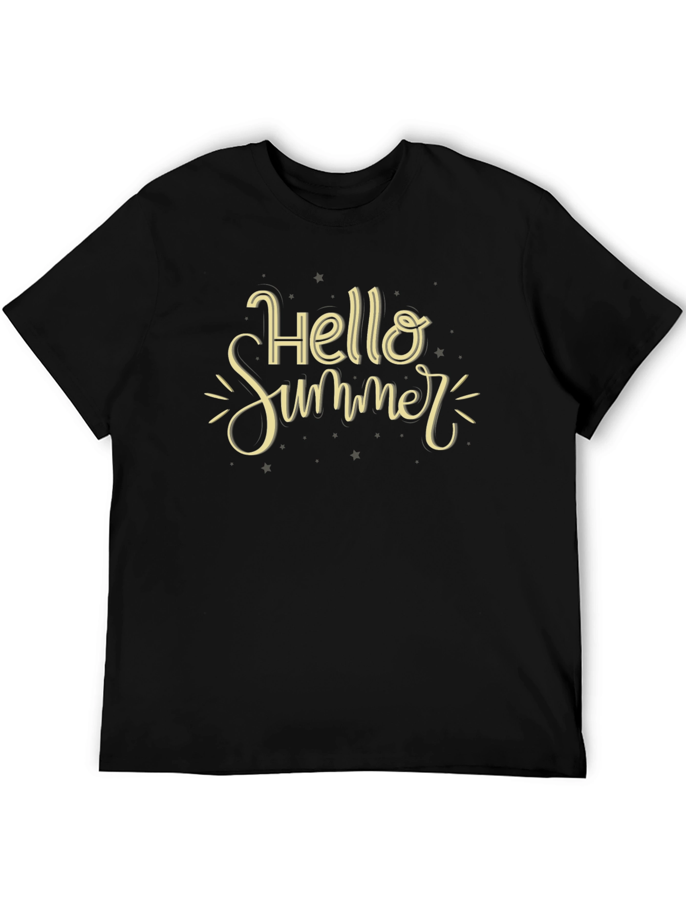 Hello Summer Graphic Tee - Black Cotton