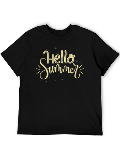 Hello Summer Graphic Tee - Black Cotton