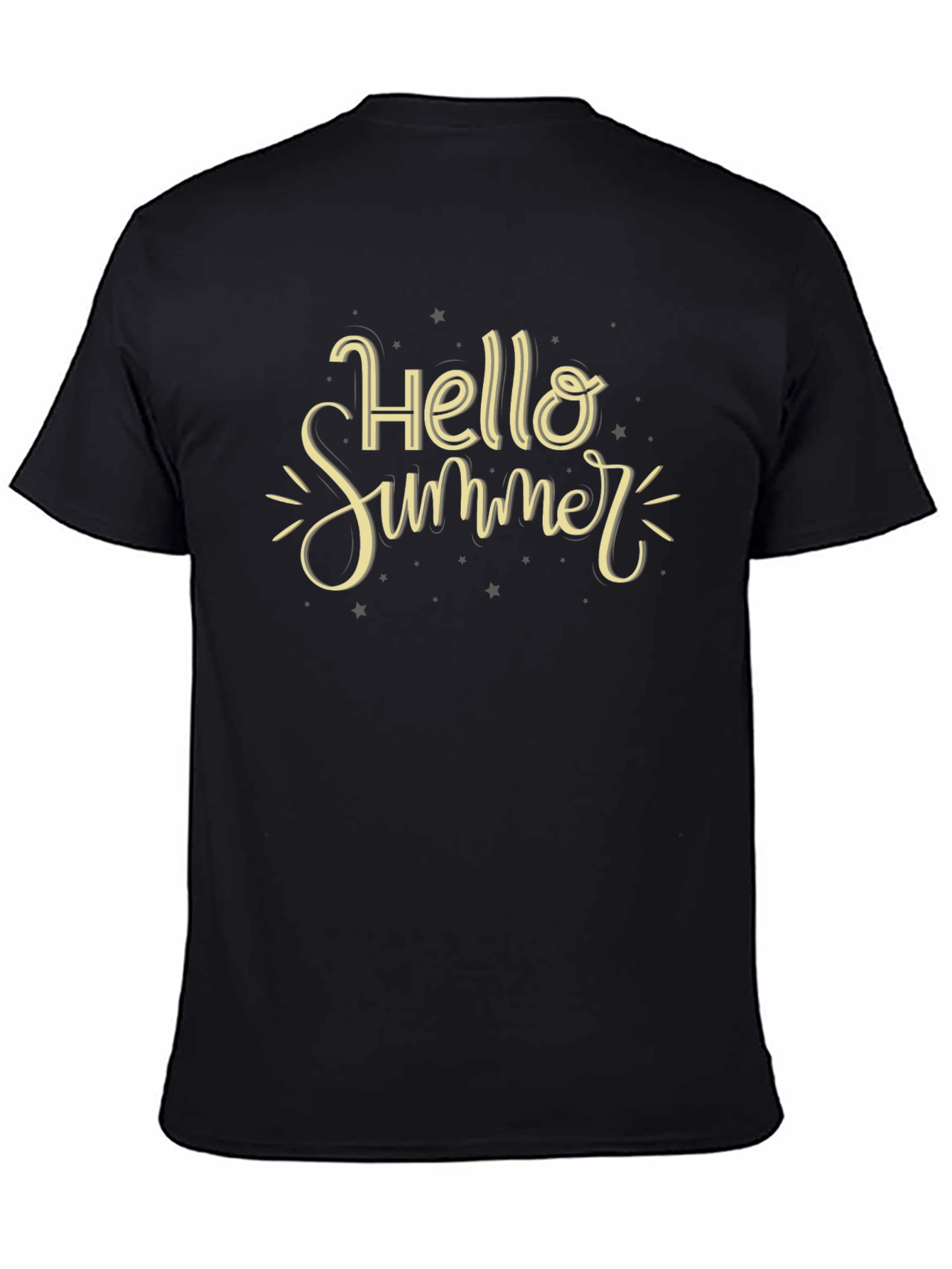 Hello Summer Graphic Tee - Black Cotton