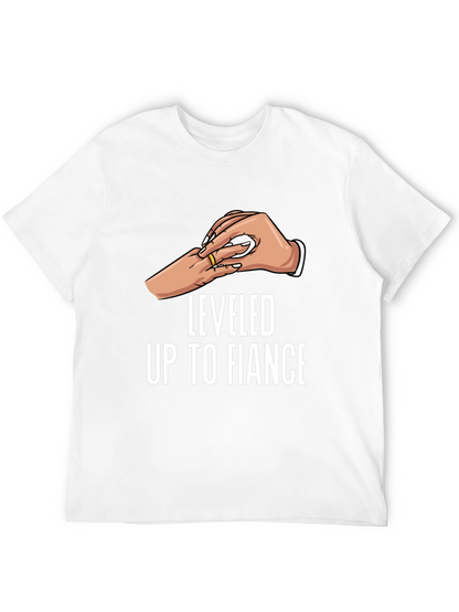 Leveled Up to Fiancé Graphic T-Shirt