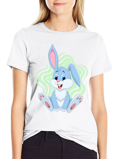 Cute Bunny Graphic Tee - Soft Cotton Comfort