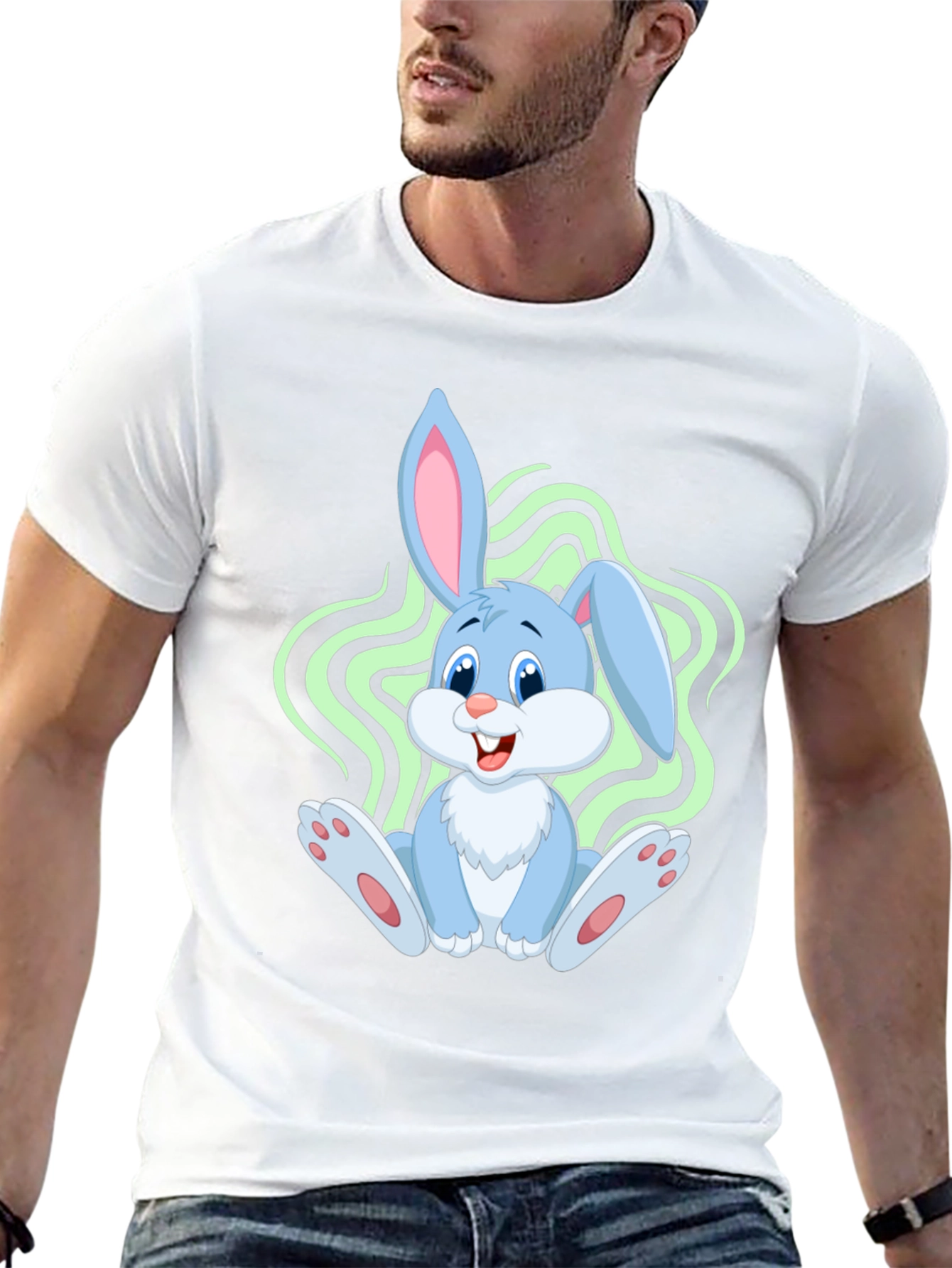 Cute Bunny Graphic Tee - Soft Cotton Comfort