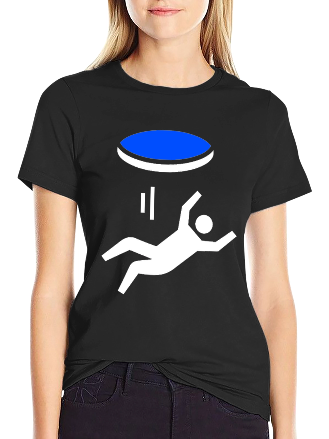 Portal Fall Funny Graphic T-Shirt - Black