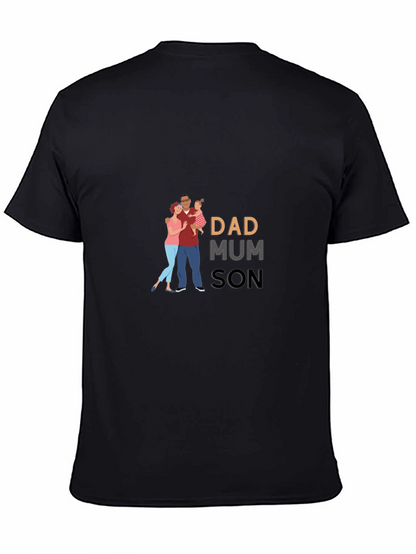 Dad Mum Son Family Graphic T-Shirt