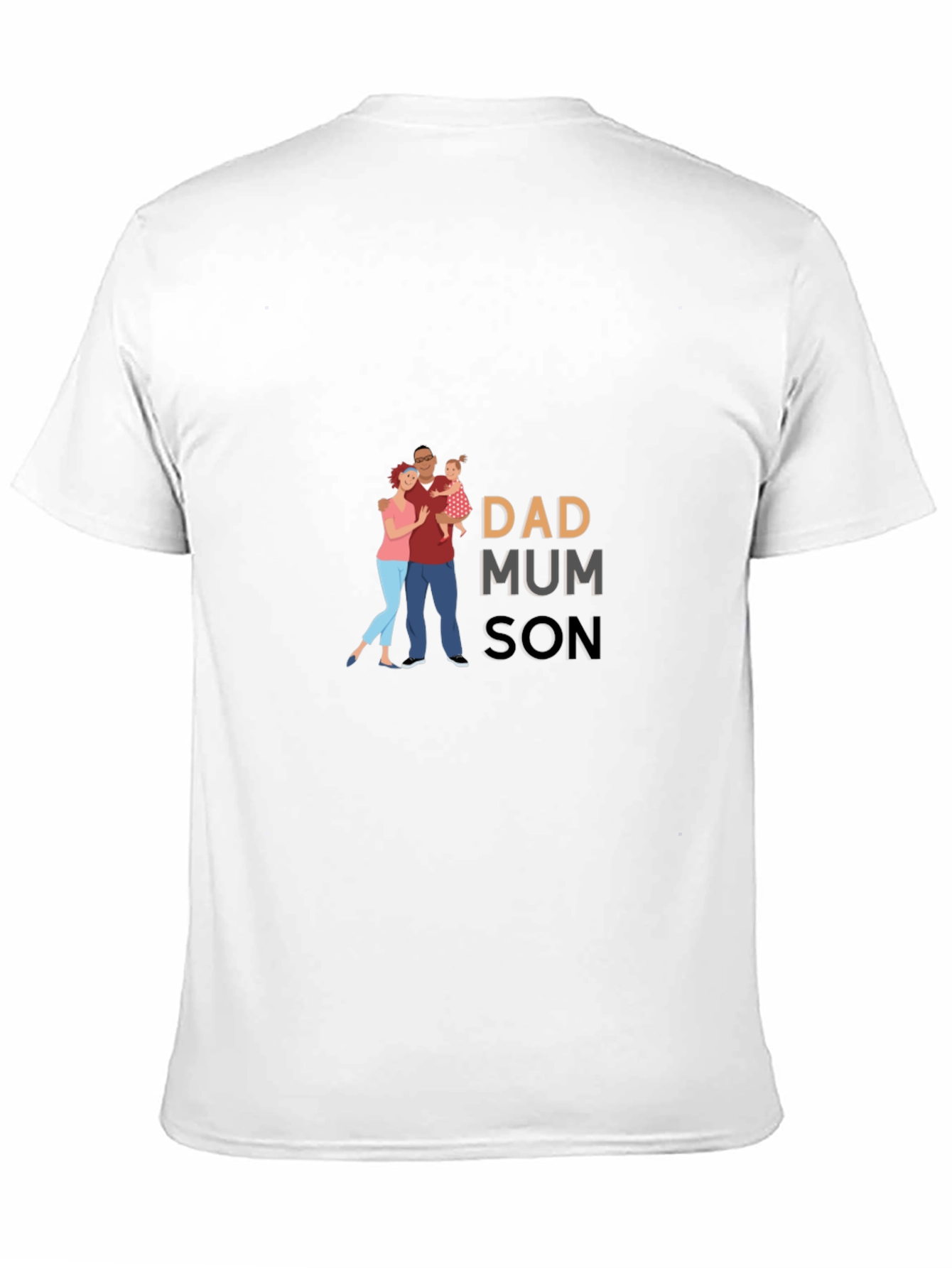 Dad Mum Son Family Graphic T-Shirt