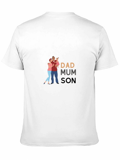 Dad Mum Son Family Graphic T-Shirt