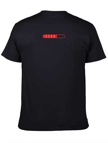 Diaper Status Funny Graphic Mens T-Shirt