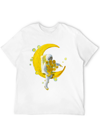 Astronaut Moon Sunflower Graphic Tee