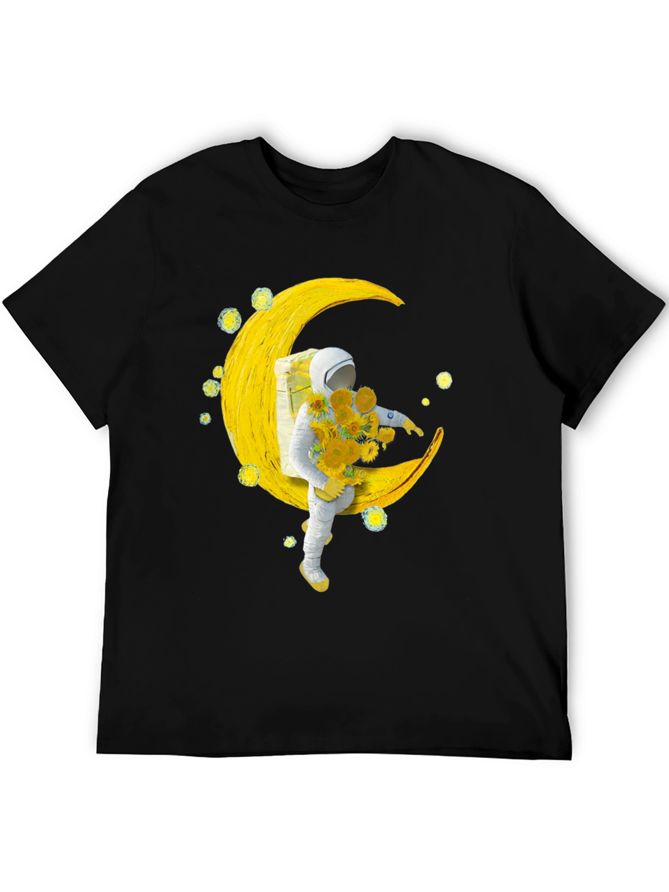 Astronaut Moon Sunflower Graphic Tee