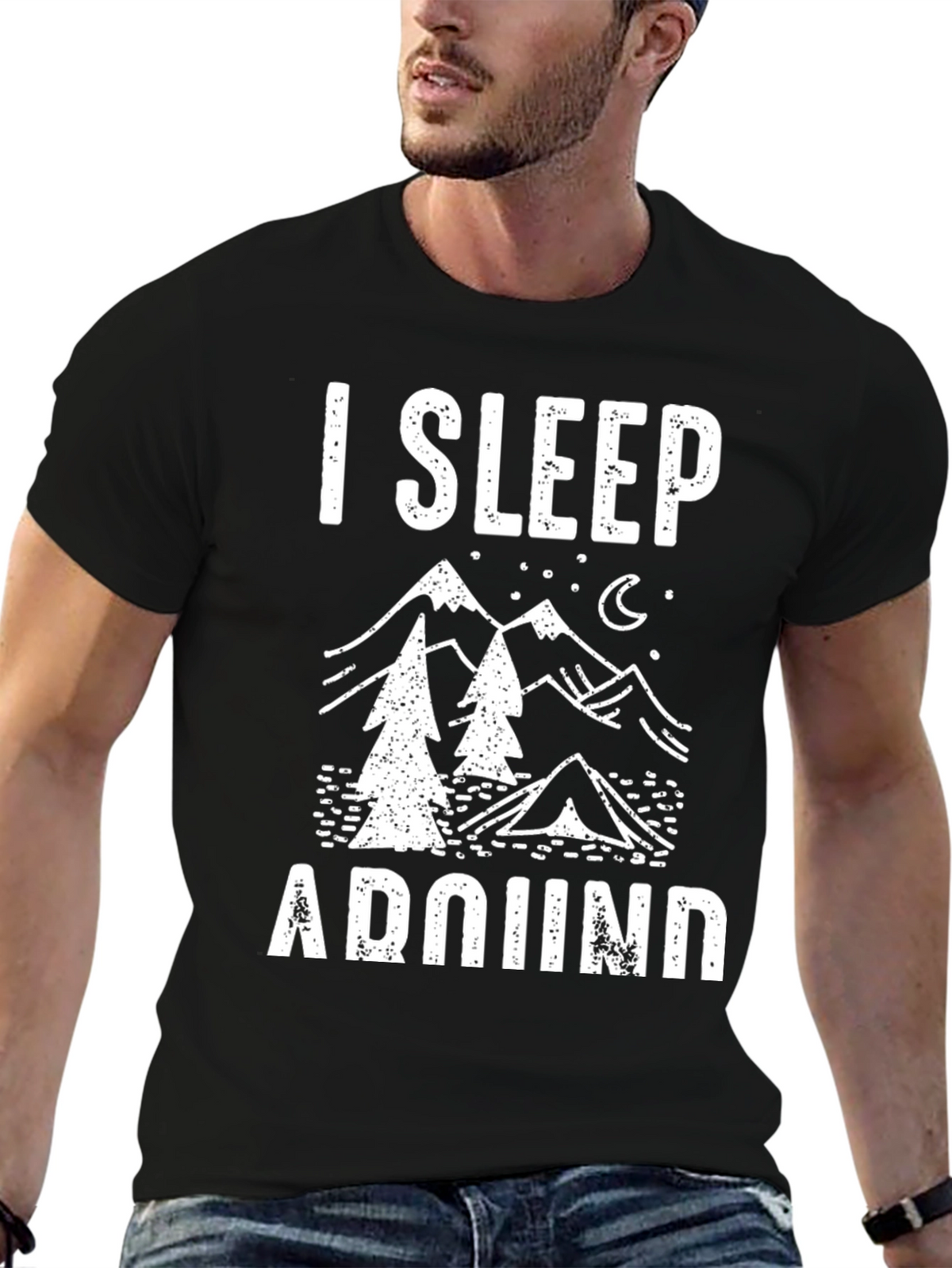 I Sleep Around Camping Graphic Tee