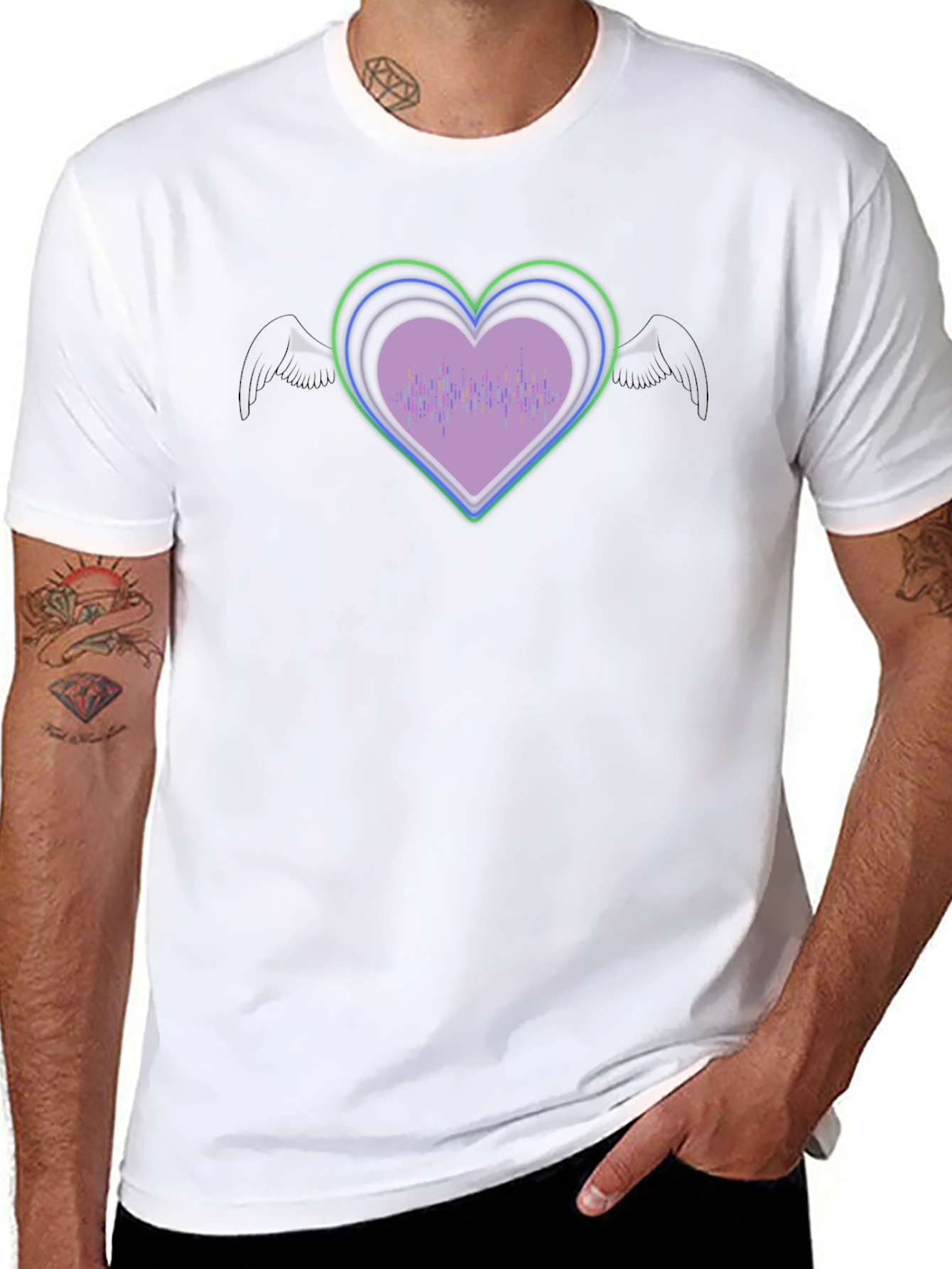 Heart Wings Graphic T-Shirt - Unique Design