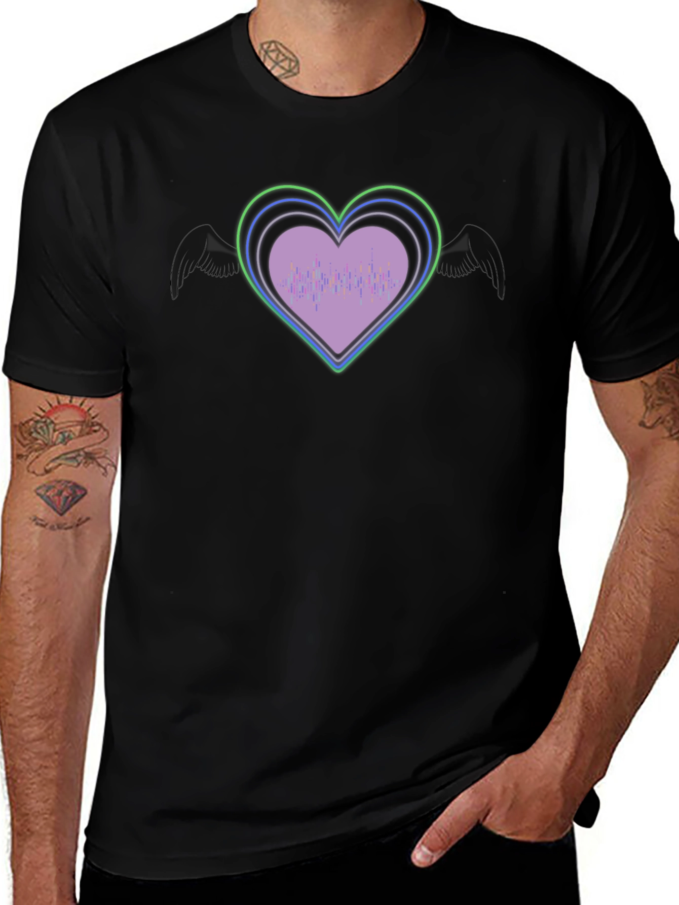 Heart Wings Graphic T-Shirt - Unique Design