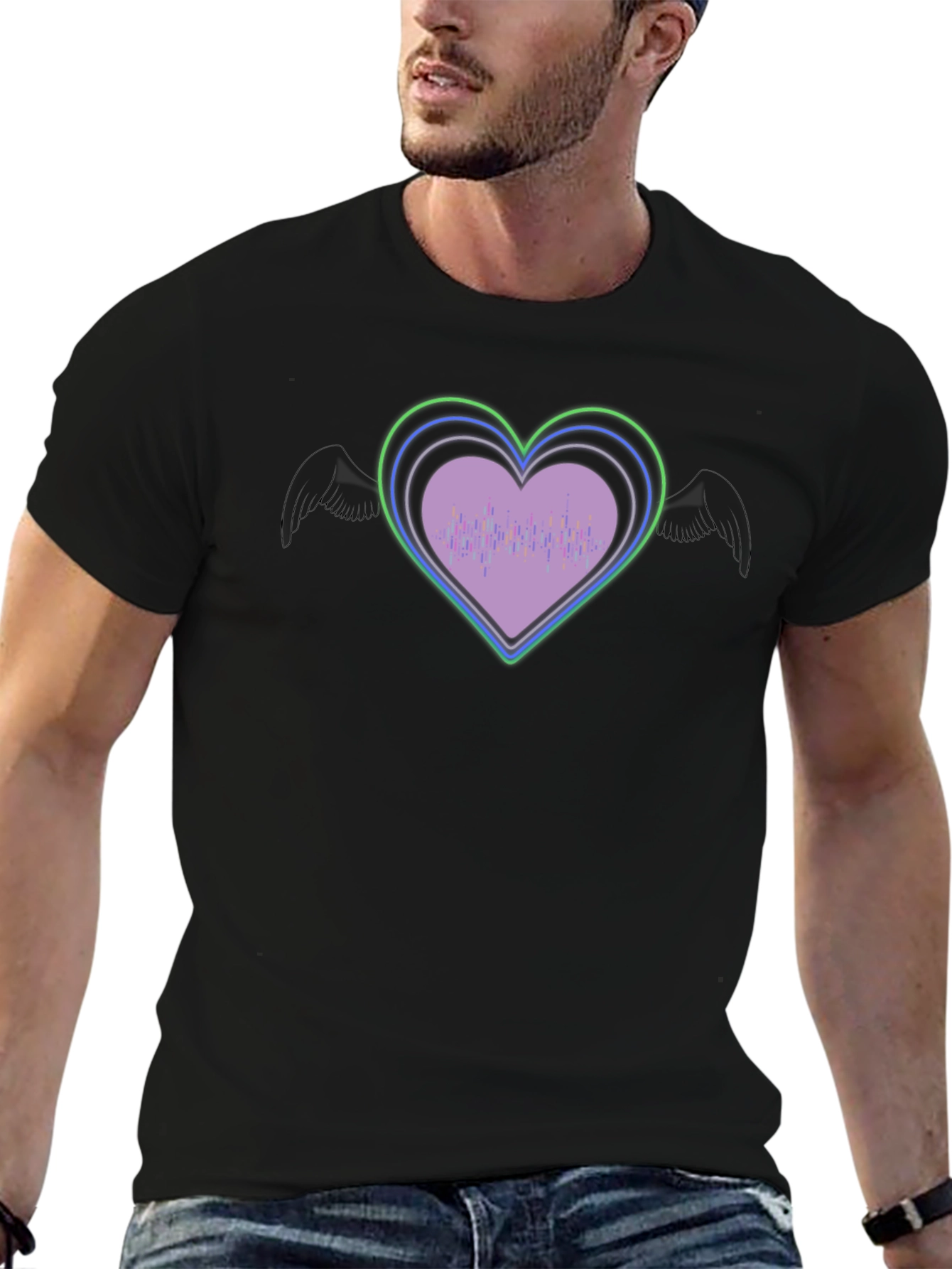 Heart Wings Graphic T-Shirt - Unique Design