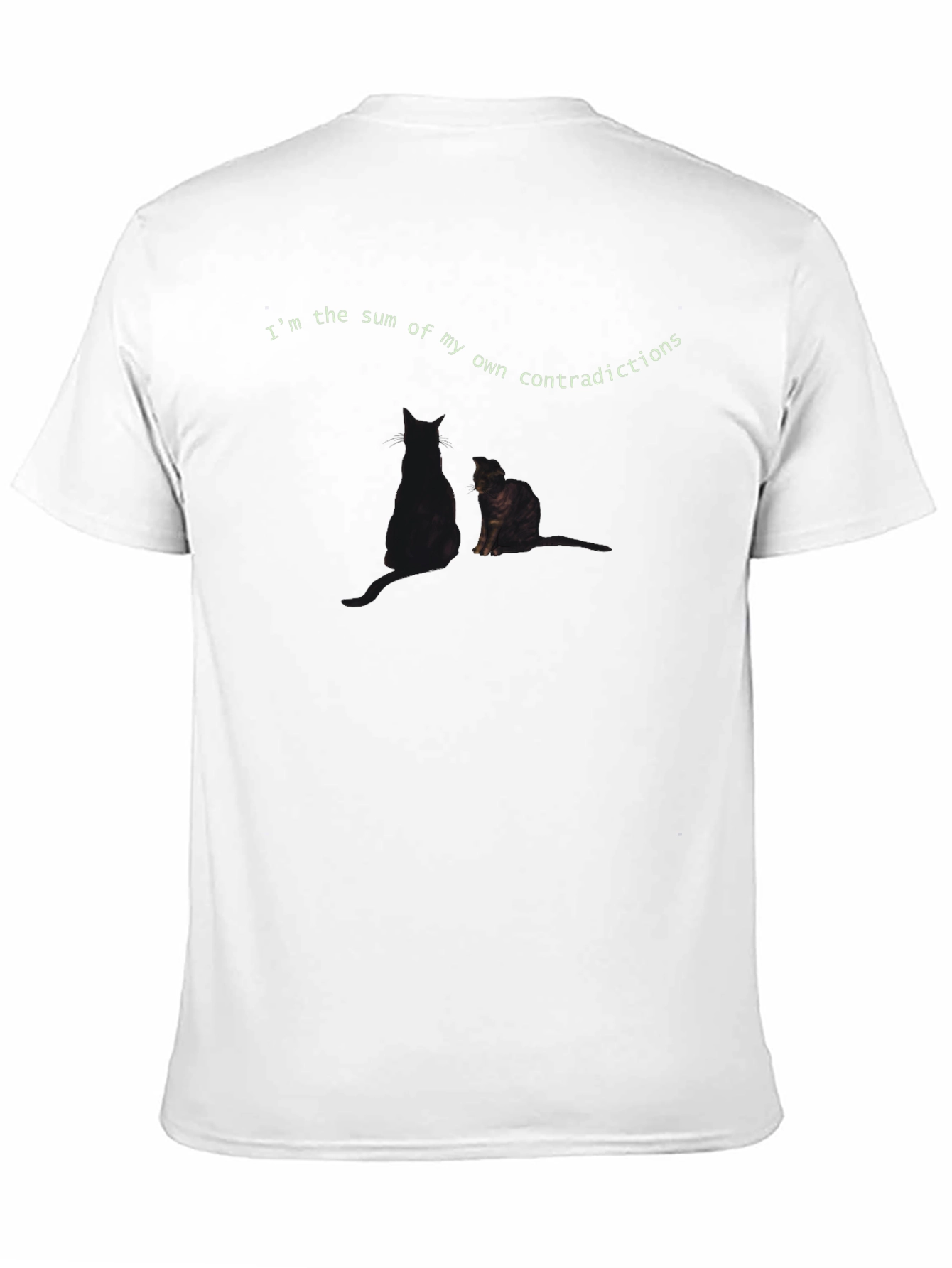 Contradictions Cat Graphic Tee - Soft Black T-Shirt