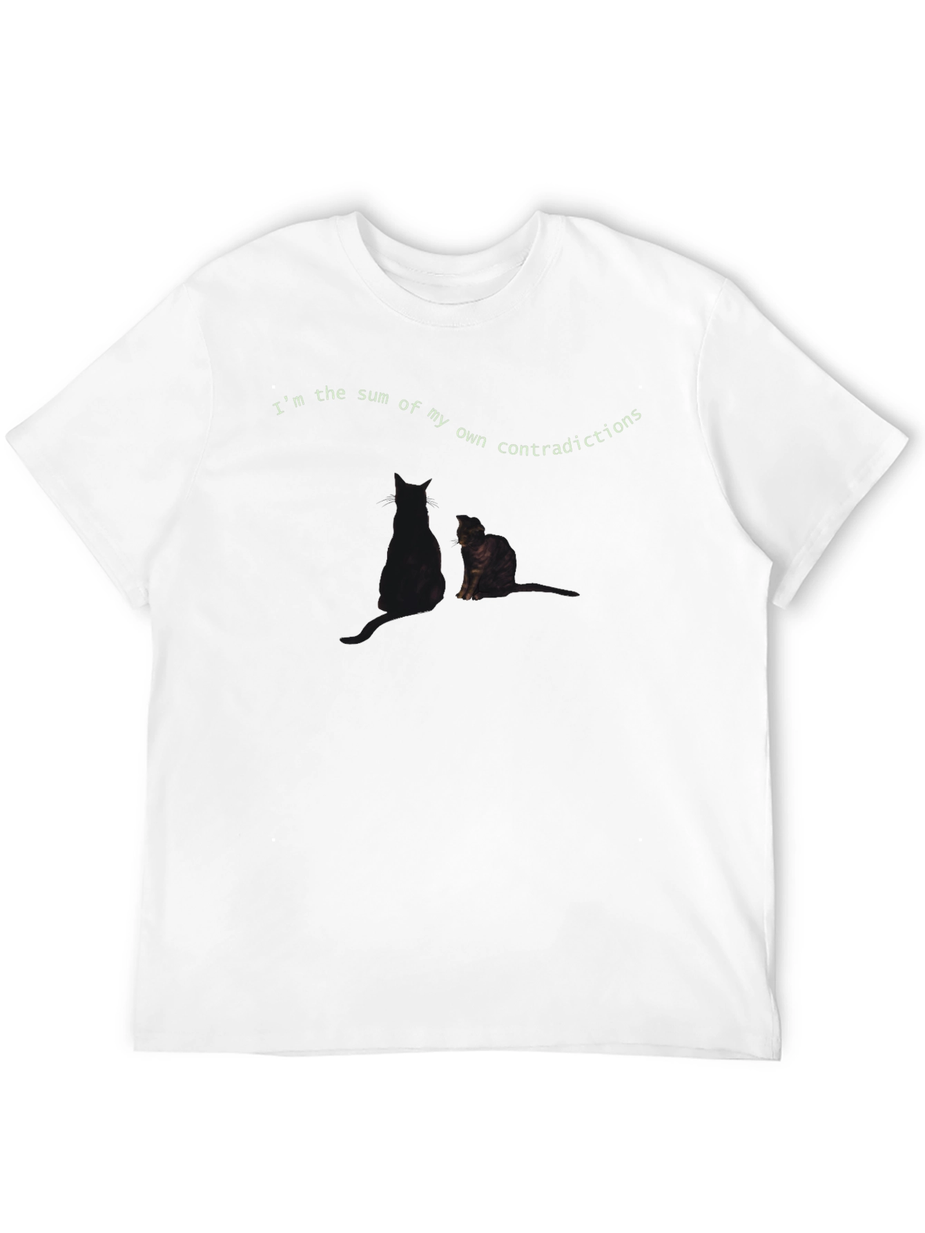 Contradictions Cat Graphic Tee - Soft Black T-Shirt