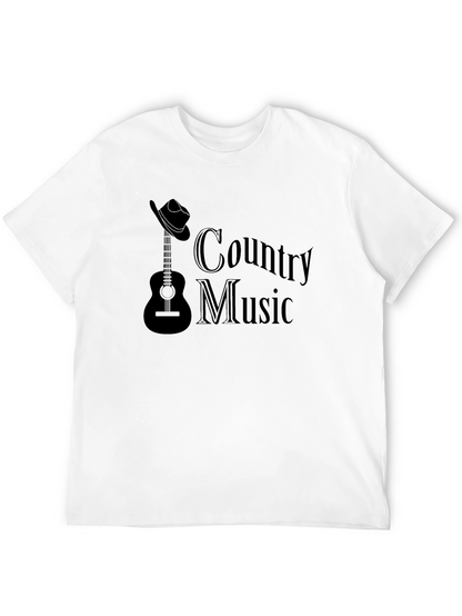 Country Music Guitar T-Shirt - Classic Black Design