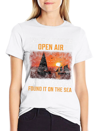 Freedom & Adventure Sea Graphic T-Shirt