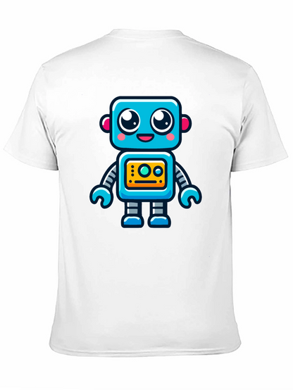 Fun Robot Graphic T-Shirt - Black