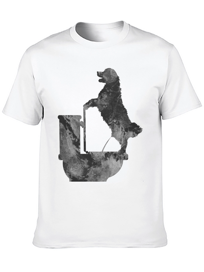 Dog on Barrel Graphic T-Shirt