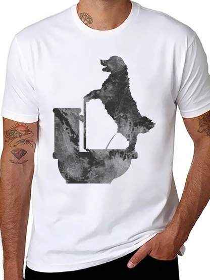 Dog on Barrel Graphic T-Shirt