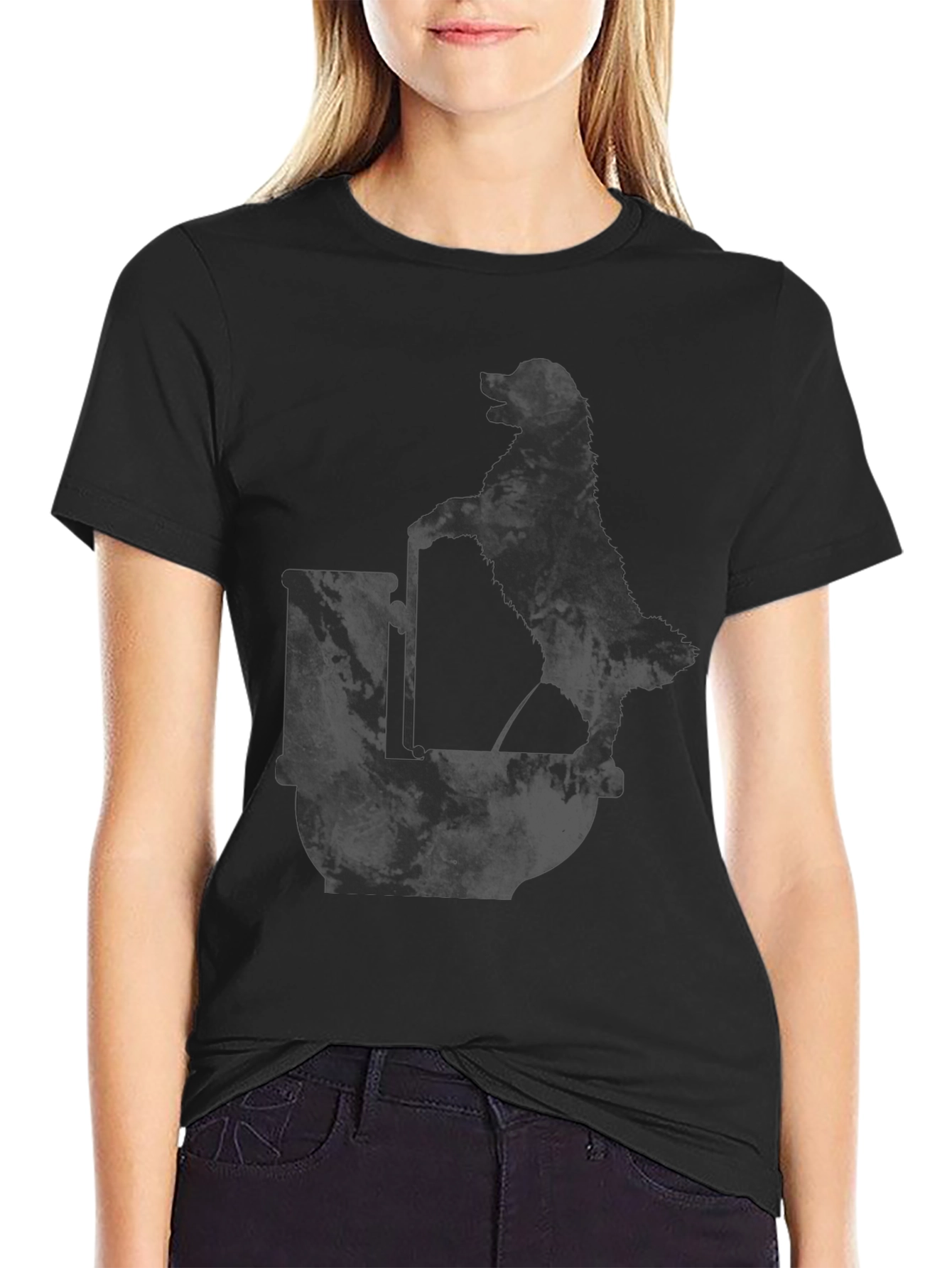 Dog on Barrel Graphic T-Shirt