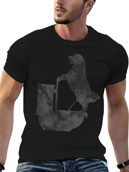 Dog on Barrel Graphic T-Shirt