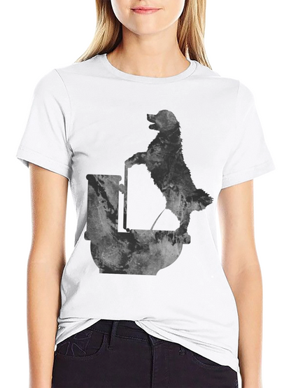Dog on Barrel Graphic T-Shirt