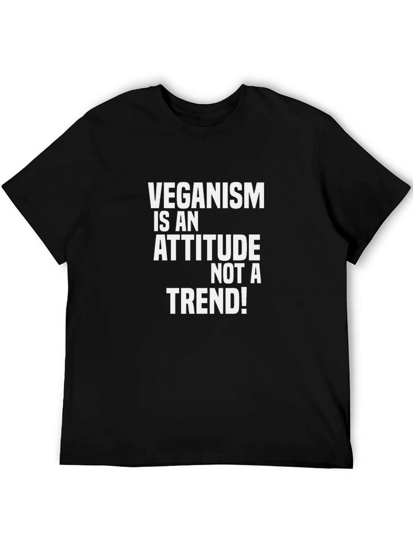 Veganism Attitude Graphic Tee - Black