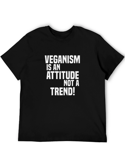 Veganism Attitude Graphic Tee - Black