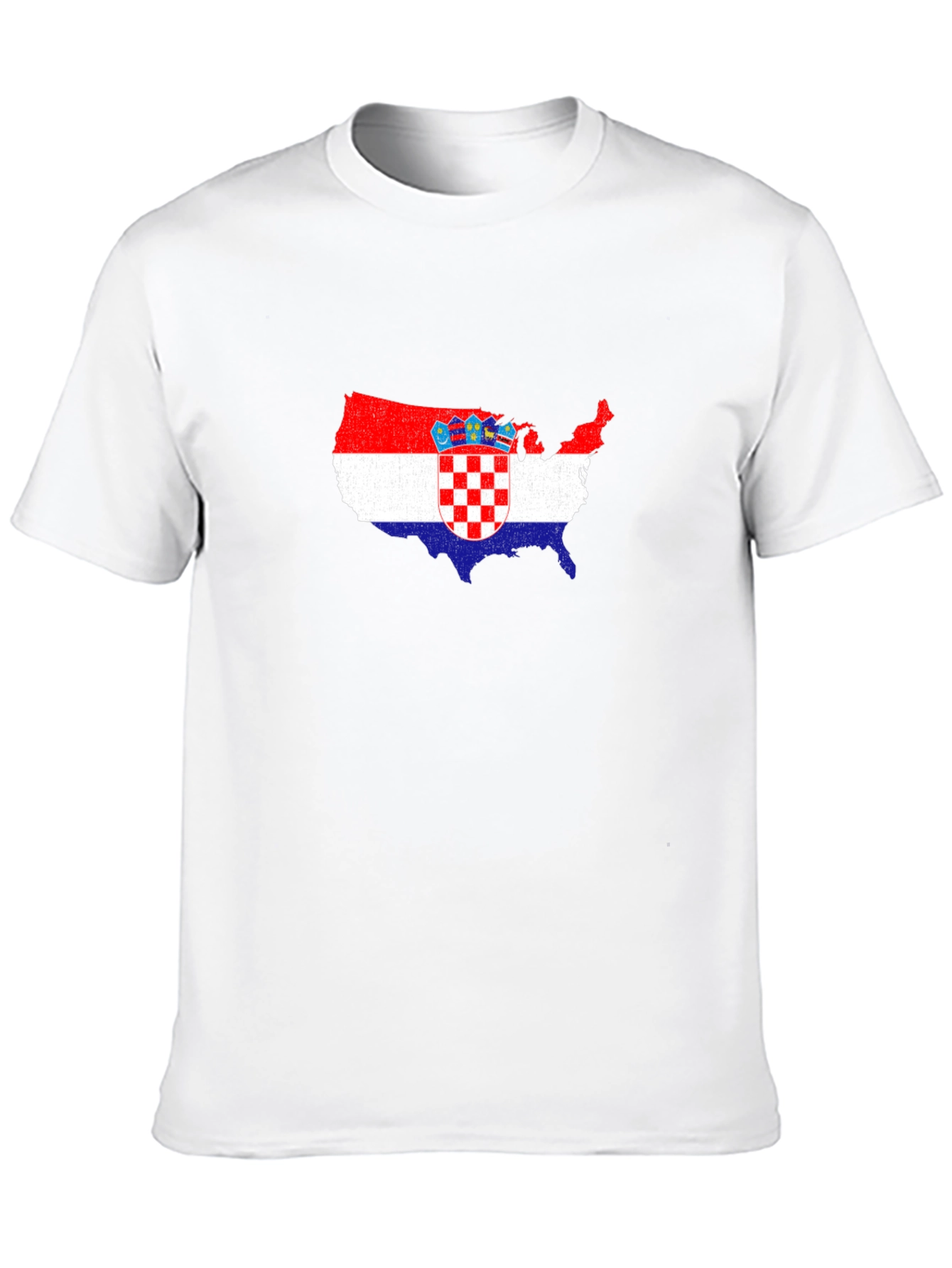 Croatian Pride USA Map T-Shirt