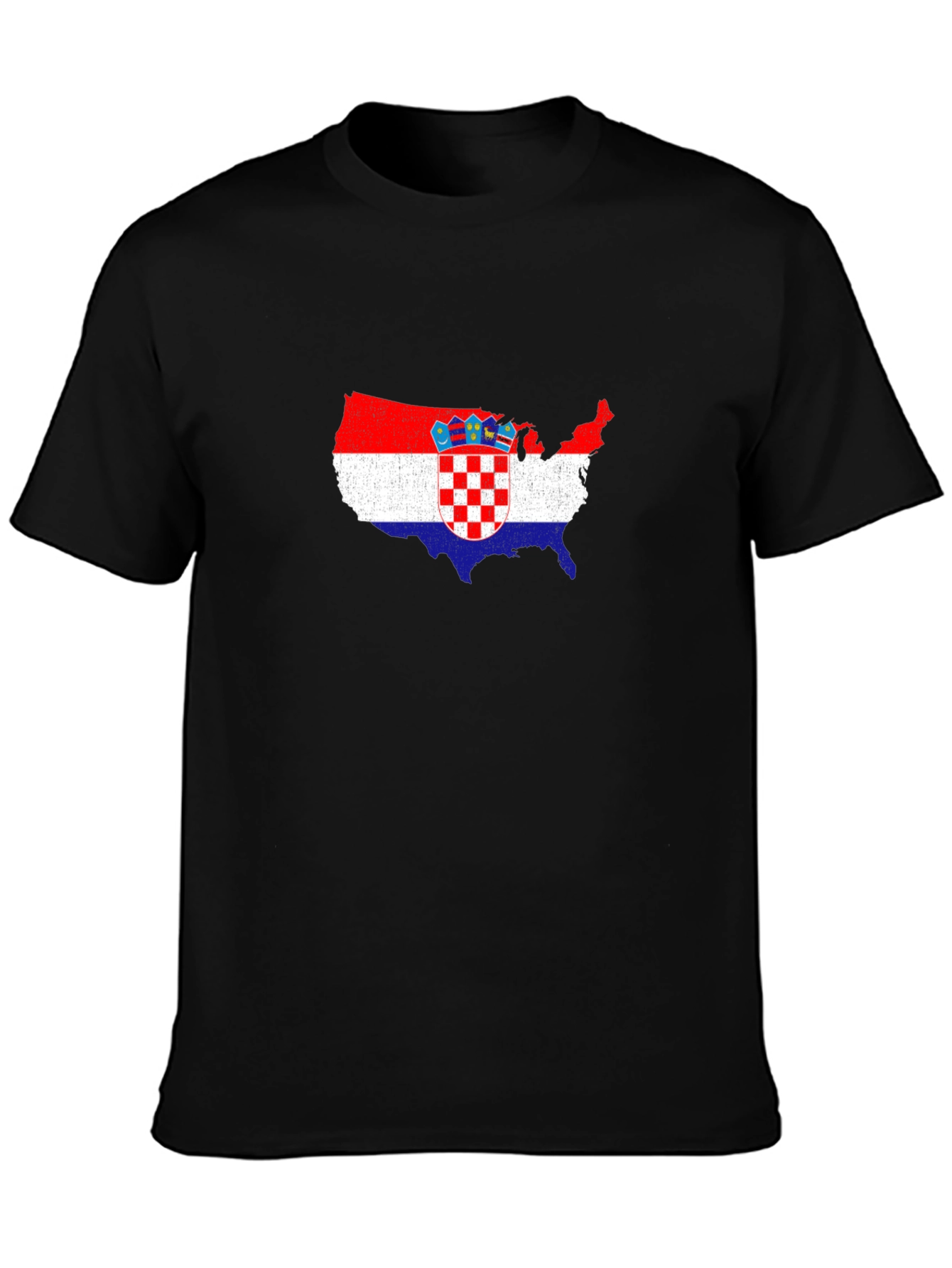 Croatian Pride USA Map T-Shirt