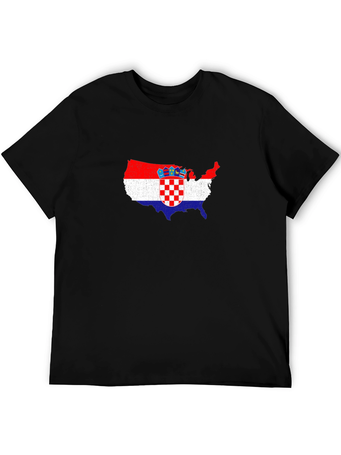 Croatian Pride USA Map T-Shirt