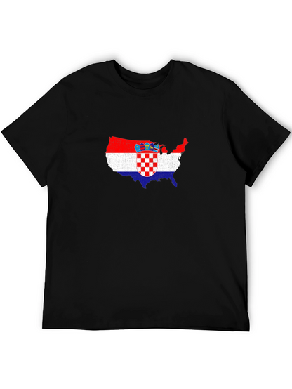 Croatian Pride USA Map T-Shirt